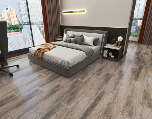 kaufen Gleiten Sie nicht Länge hölzerner Planken-Porzellan-Fliesenboden-Innenwohnzimmer-Gray Wood Ceramic Tiles 20cm Breiten-100cm on-line-Fertigung