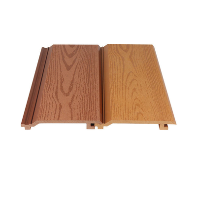 kaufen Wasserdichtes Holz-Kunststoff-Verbundverkleidungsplatte 145x20,5mm Braun WPC Außenwandplatte Für Garten on-line-Fertigung