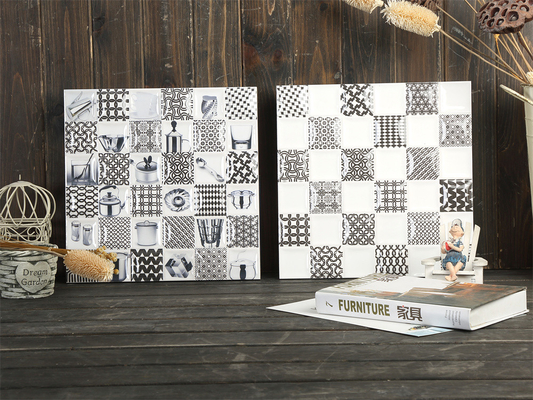 kaufen 30x30cm Schwarz-Weiß Enkaustik Keramik Rustikafliesen on-line-Fertigung