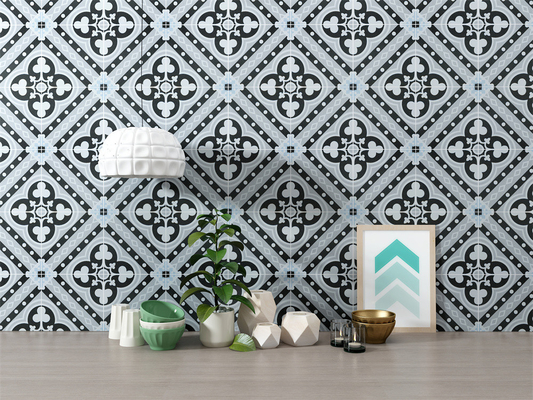 kaufen Grau & Weiß 20x20cm Keramik-Fliese im rustikalen Stil für Innenböden on-line-Fertigung