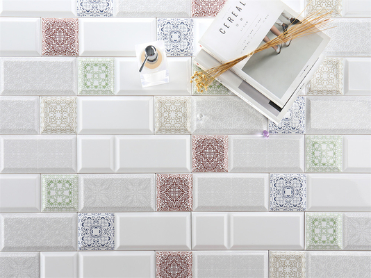 kaufen 10x30cm Vintage-Muster, stilvolles Innenporzellan und Keramikwandfliesen für Backsplash und Kantine on-line-Fertigung