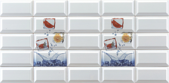 kaufen Tomate Lemon, Eisblockmuster, moderner weißer Körper 225x152mm Innenwand U-Bahn-Fliesen für Esszimmer und Aquarium on-line-Fertigung