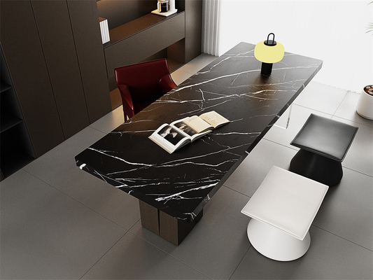 kaufen Matt 1420x2700mm Schwarze Sintersteinplatten für Wohnzimmer und Arbeitsplatte on-line-Fertigung