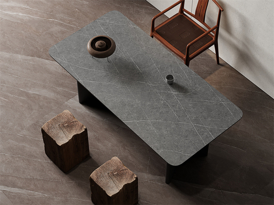 kaufen Leichtgrauer Matt Dauerhafter Innenfußboden Sintersteinplatten für die Küche 1420x2700mm on-line-Fertigung