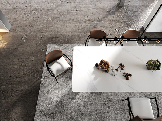 kaufen Innenfußboden 1420x2700mm Porzellanmarmorplatten für das Projekt und SGS Weiß modernes Porzellan Sintersteinplatte für die Renovierung on-line-Fertigung