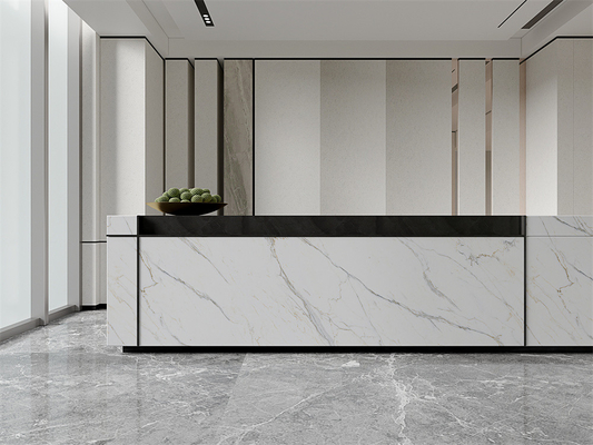 kaufen Widerstandsfähige Innenraum Matt Carrara Boden Sintersteinplatten für Wohnzimmer 1420x2700mm on-line-Fertigung