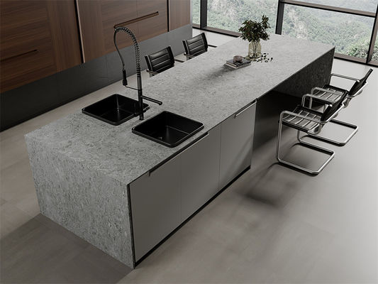 kaufen Hellgrau 1600x3200mm Matt Sintered Stone Platte on-line-Fertigung