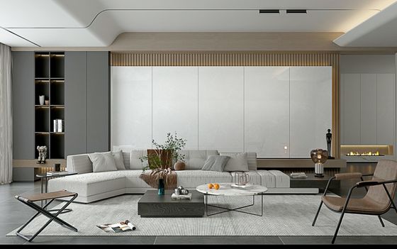 kaufen 900x1800mm Graue polierte Glasporzellanfliesen für Boden und Wand on-line-Fertigung