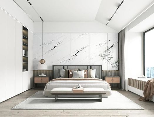 kaufen Weißpolierte Glasporzellanfliesen 900x1800mm Innenboden on-line-Fertigung