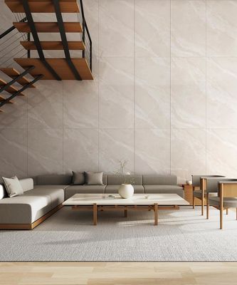 kaufen Hellgelbe polierte Glasfliese 900x1800mm Innenfußboden on-line-Fertigung