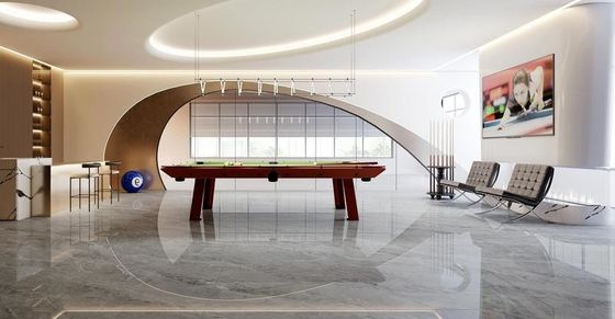 kaufen Polierte Glas Porzellanfliesen 900x1800mm Hellgrau Marmor on-line-Fertigung