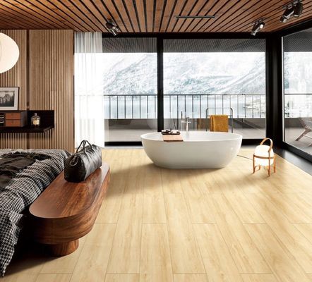 kaufen Holzporzellanfliesen der Klasse AAA 250x1500 mm Braun-gelb on-line-Fertigung