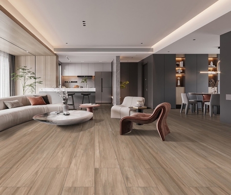 kaufen Nicht verblasst 250x1500mm Holzporzellanstreifen und braune Bodenfliesen für Wohnzimmer nicht verblasst on-line-Fertigung