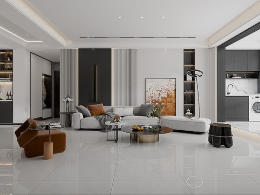 kaufen Graue 800x800mm polierte Glasporzellanfliesen für das Wohnzimmer on-line-Fertigung