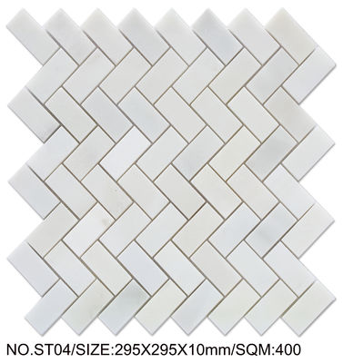 kaufen Antibakterielle weiße 295x295mm Naturstein-Schwimmbadmosaik für Villen on-line-Fertigung