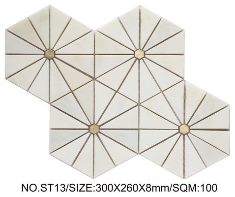 kaufen Wasserdichtes Mosaik aus Naturstein, beige 300x260 mm, für Gebäude und Schwimmbad on-line-Fertigung