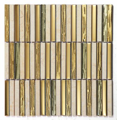 kaufen Säurebeständige und antibakterielle gelbe 282x294mm Natursteinmosaike für Büro und Badezimmer on-line-Fertigung