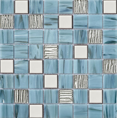 kaufen Anti-Rutsch Blau 304x304mm Innenwand Glas Schwimmbad Mosaiken Für Schlafzimmer und Esszimmer on-line-Fertigung
