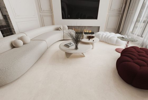 kaufen Beige Anti-Rutsch-Umweltfreundliche Fliesen 1000x1000mm Innenfußboden Polierte Glasporzellanfliesen Für Wiederaufbau und Restaurant on-line-Fertigung