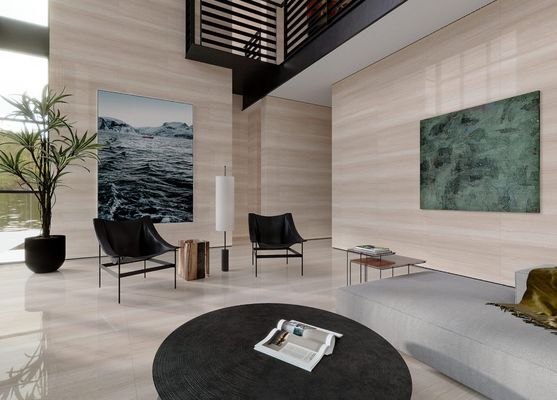 kaufen Leichtgelb 1000x1000mm Dauerhafte atemberaubende Innenfußboden poliert Glas Porzellanfliesen für Haus on-line-Fertigung