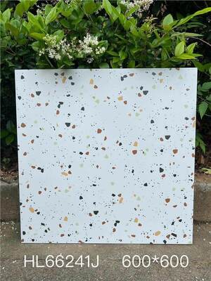 kaufen Antibakterielle und langlebige weiße 600x600mm Innenboden-Terrazzo-Keramikfliesen für Küchen on-line-Fertigung