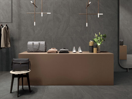 kaufen Dunkelgraue, elegante und fleckenfeste 600x1200mm Matte Porzellanfliesen für Wohnzimmer und Schlafzimmer on-line-Fertigung