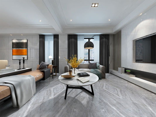 kaufen 9.8mm SGS polierte glasiert mit Ziegeln deckt Gray Big Format Marble Porcelain 800x800mm on-line-Fertigung