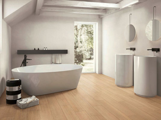 kaufen Beige Holzkorn Porzellan Fliesen 150x900mm 0,05% Absorption on-line-Fertigung