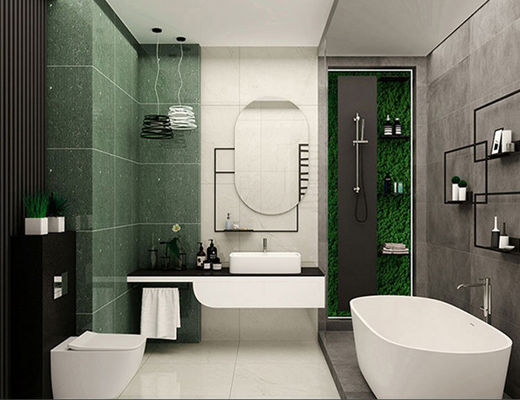 kaufen 600x600mm grüne Wassermelone glänzende Porzellanbodenfliese on-line-Fertigung