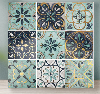 kaufen Goldene silberne Linie 20x20cm PRIMERA 8.2mm Crystal Polished Tile Decorative Green on-line-Fertigung