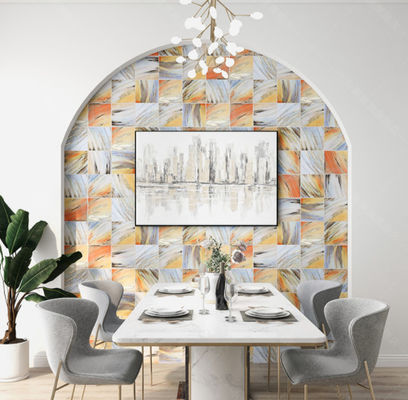 kaufen 20x20cm SGS-Fernsehhintergrund-Wand-Fliesen, goldene Regenbogen-Art des Keramikziegel-W.A0.02 on-line-Fertigung