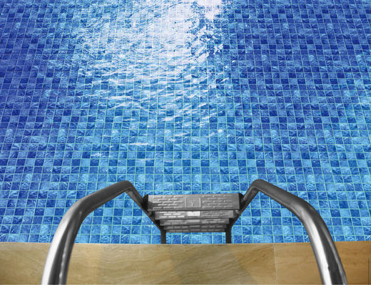 kaufen PRIMERA-Swimmingpool-Mosaik-Fliesen 306×306mm blauer glasig-glänzender Mesh Mounted 24kg/box on-line-Fertigung