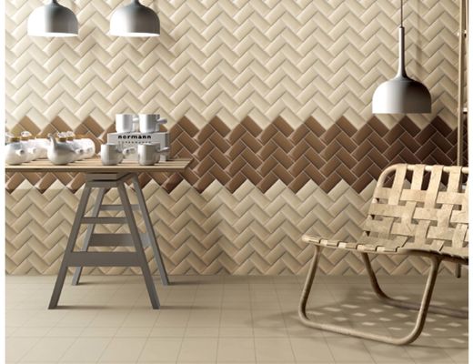 kaufen 75x150mm Keramik-Wandfliese mit abgeschrägter Kante und 3D-Inkjetdruck on-line-Fertigung