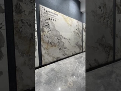 900x1800x9mm Polierte Glasfliesen rutschfeste hellgelbe Fliesen für Wohnzimmer