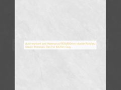 Säurebeständige und wasserdichte 800x800mm Marmorpolierte verglaste Porzellanfliesen für Küche Grau