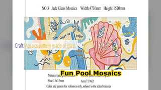 Cartoon-Jade-Glasmosaik-Pool-Dekoration