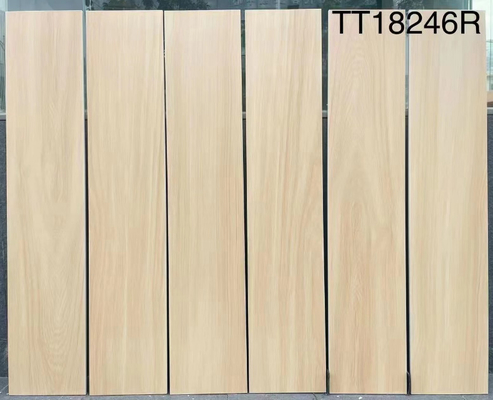 hölzerne Keramikfliesen 8x40'inch Gray Interior Wall Outside Floor für Projekt-Balkon-Foyer-weichen glasig-glänzenden Porzellan-Streifen