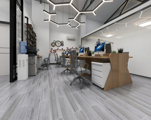 Deckt hölzernes Porzellan 1000SQM 150*900mm Brown silbrigen Streifen für Lebenboden-Büro SGS-Wand-Keramikfliesen mit Ziegeln