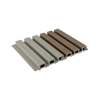 23x135mm WPC Fassadenelement-Holz-Plastik- zusammengesetzte geriffelte Planken-Wand Innen-Brown