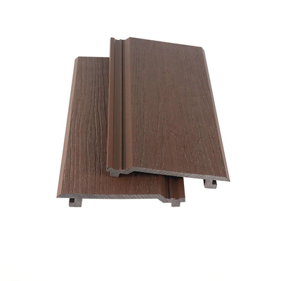 Umweltfreundliche 145x20.5mm Braune WPC-Wandplatte und Holz-Kunststoff-Verbundwerkstoff Außenwandplatte für Gebäude
