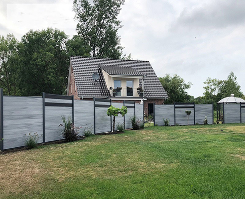 Graue haus-Schuldekoration des WPC-Fassadenelement-Außenwand-Zaun-24x170mm Ineinander greifen