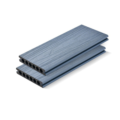 138x23mm WPC Decking-Bretter Gray Co - verdrängte hölzerne Fußbodengarten-Plastikterrasse im Freien