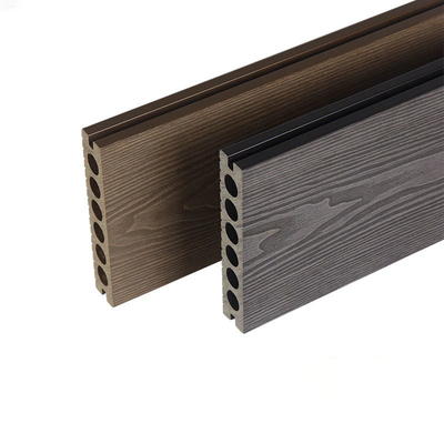 3D hölzerne zusammengesetzte des Bodenbelag-WPC Isolierungs-Hof-Plastikplattform der Bodenplatte-140x25mm Brown im Freien