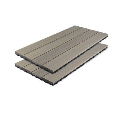 Garten-Gitter WPC Decking-Brett-Selbst spaltete Schnallen-nähenden Boden des 71x11mm Boden-Grau-WPC auf