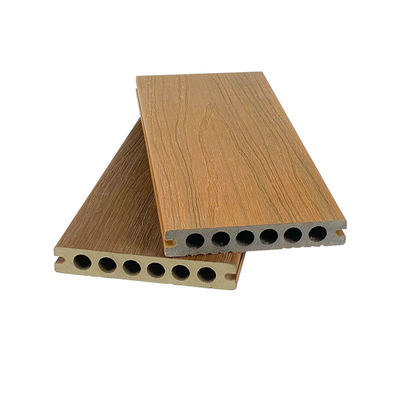 Co-Verdrängungs-Holz zusammengesetzte Decking-Plastikbretter außerhalb des Fußbodens 138x23mm runden Loch HDPE