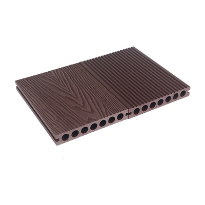 145x22mm hölzerner zusammengesetzter Wpc Plastikbodenbelag 3D prägte tief Brett-Park-Balkon im Freien