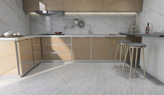 Dauerhafte Graue 400x400mm Marmor-Look Matte Verglasung Innen Keramik Rustikale Fliesen Für Bad Und Büro
