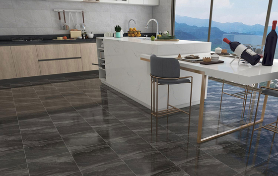Firebrick 400x400mm Dunkelgrauer Glasmatte Keramik Rustikafel für Wohnzimmer und Innenfußbodenwandfelder für Bad