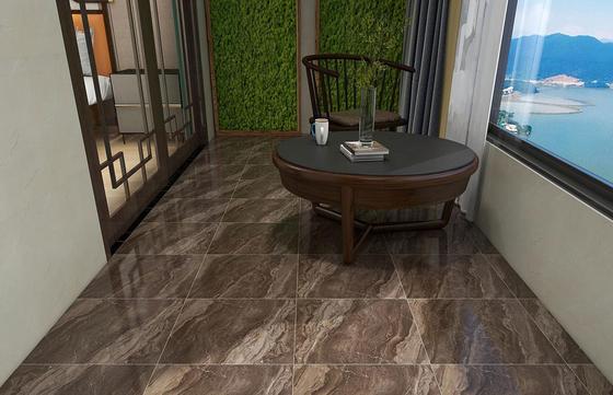 400x400mm matte glasierte Keramik rustikale Fliese braun Innenboden Wand