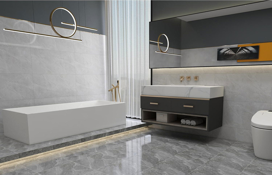 Marmor-Look Grau Innenraum Keramik Rustika 400x400mm Für Esszimmer Und Langlebiger Boden für Balkon